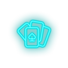 Charger l'image dans la galerie, ice_blue playing_card led amusement carnival circus gambling game parade playing card neon factory