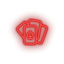 Charger l'image dans la galerie, red playing_card led amusement carnival circus gambling game parade playing card neon factory