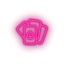 Charger l'image dans la galerie, pink playing_card led amusement carnival circus gambling game parade playing card neon factory