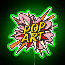 Charger l'image dans la galerie, POP ART Comic Book Flash Modern Art Pop Culture RGB neon sign green