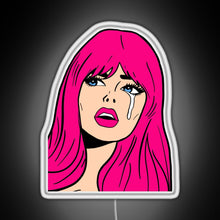 Charger l'image dans la galerie, Pop Art Woman Sticker RGB neon sign white