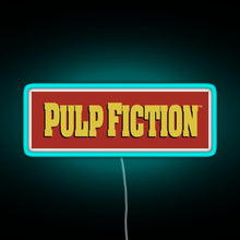 Charger l'image dans la galerie, Pulp Fiction Logo RGB neon sign lightblue