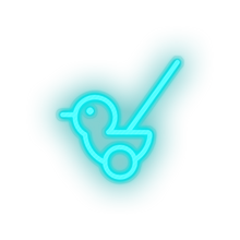 Charger l'image dans la galerie, ice_blue push toys family children chicken duck chick play child kid baby toy led neon factory