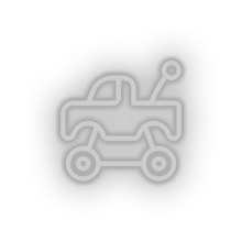 Charger l'image dans la galerie, white push toys truck children car family play child kid baby toy led neon factory