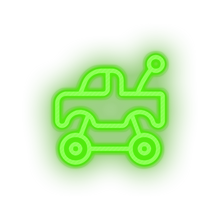 Charger l'image dans la galerie, green push toys truck children car family play child kid baby toy led neon factory