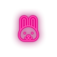 Charger l'image dans la galerie, pink rabbit led animal bunny cartoon fauna herbivore rabbit zoo neon factory