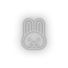 Charger l'image dans la galerie, white rabbit led animal bunny cartoon fauna herbivore rabbit zoo neon factory
