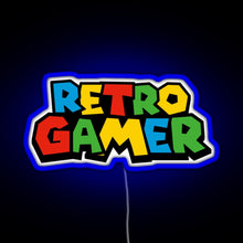 Charger l'image dans la galerie, Retro Gamer N64 font RGB neon sign blue