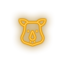 Charger l'image dans la galerie, warm_white rhino led animal cartoon fauna herbivore rhino rhinoceros zoo neon factory