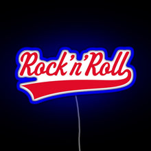 Charger l'image dans la galerie, Rock n Roll Red RGB neon sign blue
