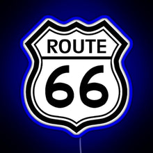 Charger l'image dans la galerie, Route 66 Sign RGB neon sign blue