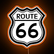 Charger l'image dans la galerie, Route 66 Sign RGB neon sign orange