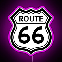 Charger l'image dans la galerie, Route 66 Sign RGB neon sign  pink