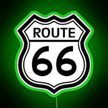 Charger l'image dans la galerie, Route 66 Sign RGB neon sign green
