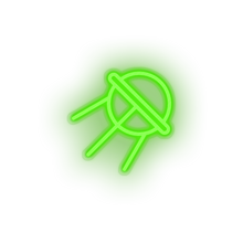 Charger l'image dans la galerie, green satellite led adventure antenna astronomy outer space satellite space sputnik neon factory