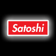 Charger l'image dans la galerie, Signe de néon rouge et blanc satoshi