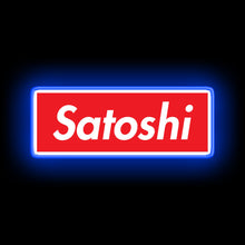 Charger l'image dans la galerie, Signe de néon rouge et blanc satoshi