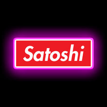 Charger l'image dans la galerie, Signe de néon rouge et blanc satoshi