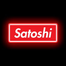 Charger l'image dans la galerie, Signe de néon rouge et blanc satoshi