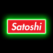 Charger l'image dans la galerie, Signe de néon rouge et blanc satoshi