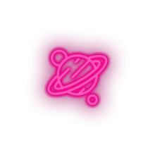 Charger l'image dans la galerie, pink saturn led adventure astronomy outer space planet saturn saturn ring space neon factory