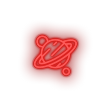 Charger l'image dans la galerie, red saturn led adventure astronomy outer space planet saturn saturn ring space neon factory