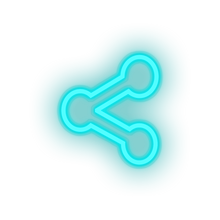 Charger l'image dans la galerie, ice_blue sharethis social network brand logo led neon factory