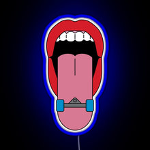 Charger l'image dans la galerie, Skateboard Tongue RGB neon sign blue