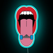 Charger l'image dans la galerie, Skateboard Tongue RGB neon sign lightblue
