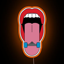 Charger l'image dans la galerie, Skateboard Tongue RGB neon sign orange