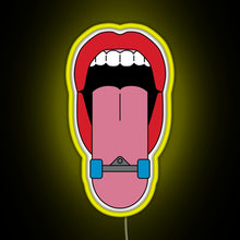 Charger l'image dans la galerie, Skateboard Tongue RGB neon sign yellow