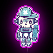 Charger l'image dans la galerie, Skull Bot RGB neon sign  pink