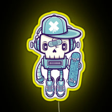 Charger l'image dans la galerie, Skull Bot RGB neon sign yellow