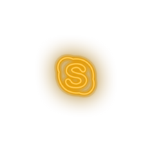 Charger l'image dans la galerie, warm_white skype social network brand logo led neon factory