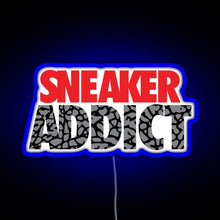 Charger l'image dans la galerie, Sneaker Addict Cement RGB neon sign blue