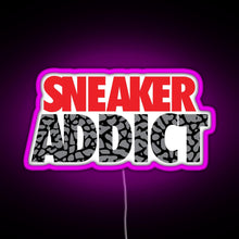 Charger l'image dans la galerie, Sneaker Addict Cement RGB neon sign  pink