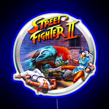 Charger l'image dans la galerie, Street Fighter II RGB neon sign blue