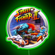 Charger l'image dans la galerie, Street Fighter II RGB neon sign green