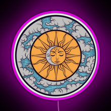 Charger l'image dans la galerie, Sun and moon RGB neon sign  pink