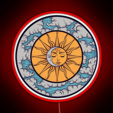 Charger l'image dans la galerie, Sun and moon RGB neon sign red