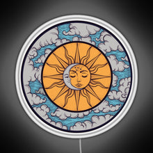 Charger l'image dans la galerie, Sun and moon RGB neon sign white