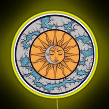 Charger l'image dans la galerie, Sun and moon RGB neon sign yellow