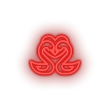 Charger l'image dans la galerie, red swans led couple love relationship romance swan valentine day wedding neon factory