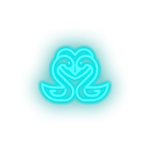 Charger l'image dans la galerie, ice_blue swans led couple love relationship romance swan valentine day wedding neon factory