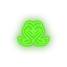 Charger l'image dans la galerie, green swans led couple love relationship romance swan valentine day wedding neon factory