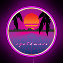 Charger l'image dans la galerie, Synthwave Sunset RGB neon sign  pink