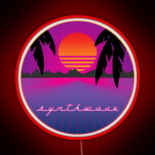 Charger l'image dans la galerie, Synthwave Sunset RGB neon sign red