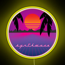 Charger l'image dans la galerie, Synthwave Sunset RGB neon sign yellow