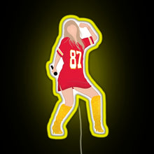 Charger l'image dans la galerie, Taylor Swift x Travis Kelce Jersey RGB neon sign yellow