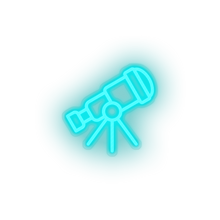 Charger l'image dans la galerie, ice_blue telescope led adventure astronomy observation outer space space telescope view neon factory